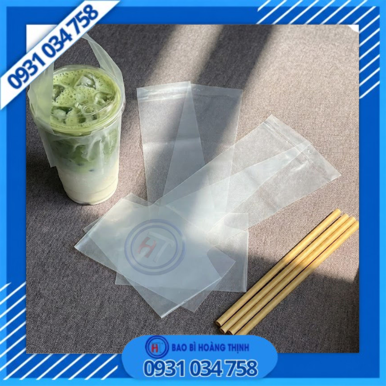 Túi chữ T đựng ly nước mang đi